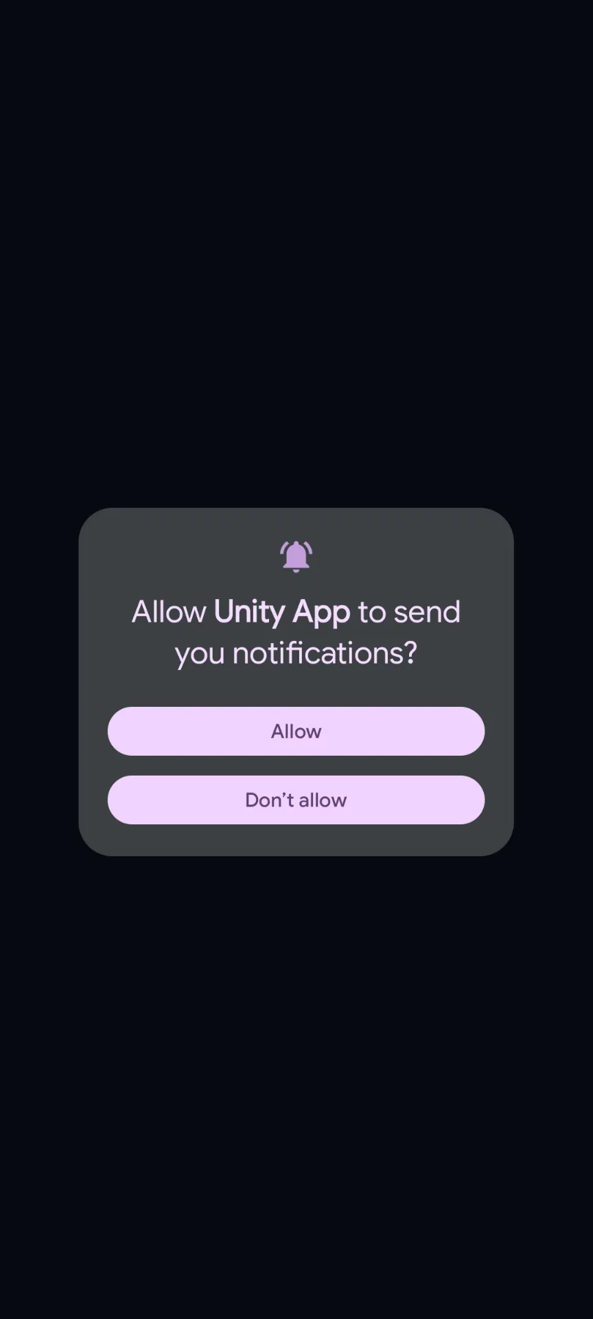 Allow Unity App Notifications